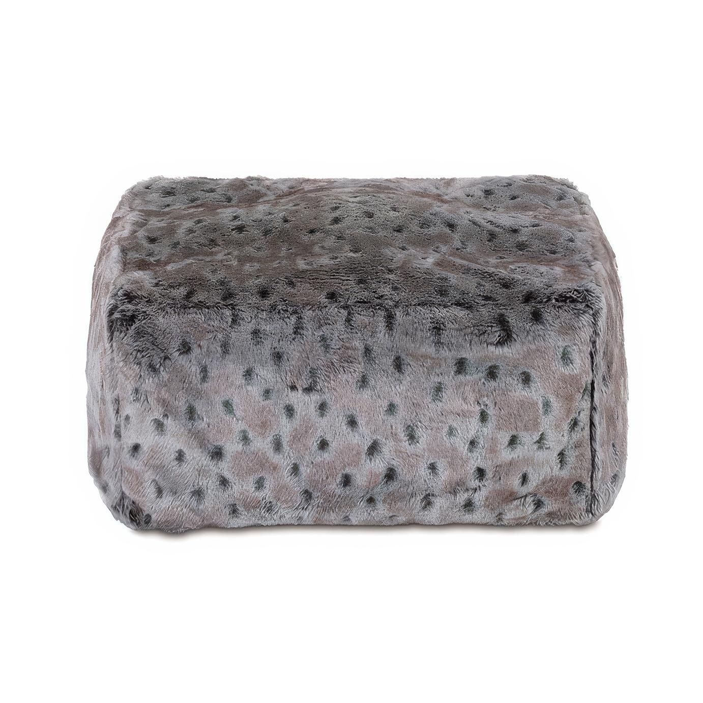 Moderne Pouf arctique Lynx en fausse fourrure en vente