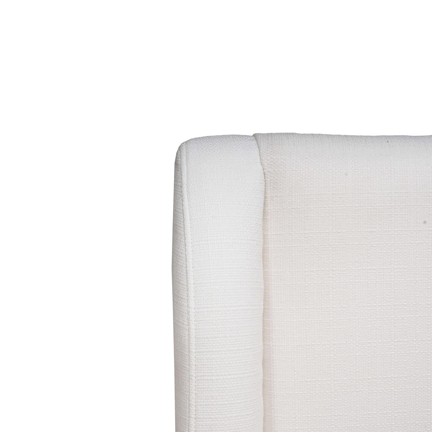 Modern Arctic White Upholstered King Size Bed For Sale