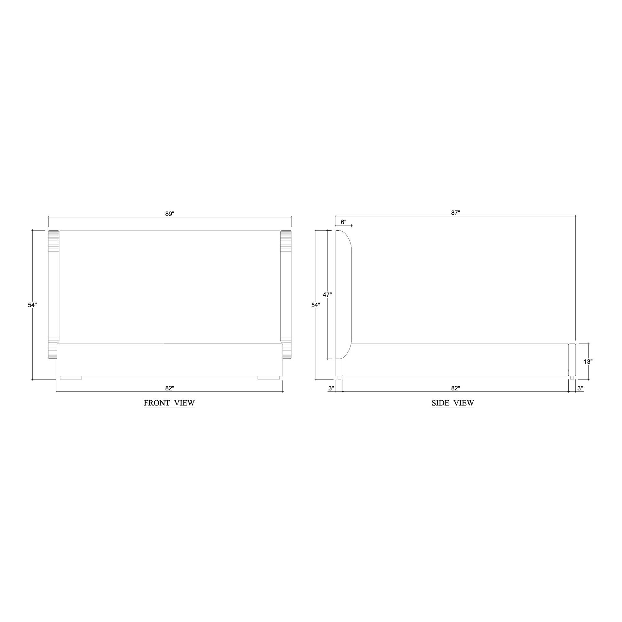 Arctic White Upholstered King Size Bed For Sale 1