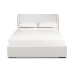Arctic White Upholstered Queen Size Bed