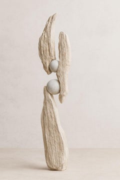 Arctuaria Totem aus Marmor, Travertin und Stahl von Andres Monnier