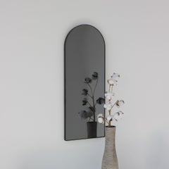 Arcus Arch shaped Black Contemporary Mirror with Black Frame, XL