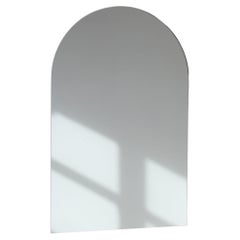 Arcus Arched Modern Contemporary Versatile Frameless Mirror, Large