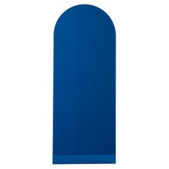 Arcus Blue Tinted Arched Frameless Minimalist Mirror, Bespoke, XL