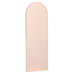 Arcus Rose Gold Arched Frameless Minimalist Customisable Mirror, Small