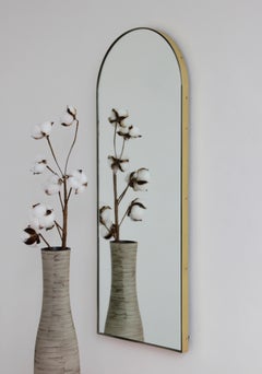 Arcus Arch shaped Modern Wall Mirror with Brass Frame, Medium