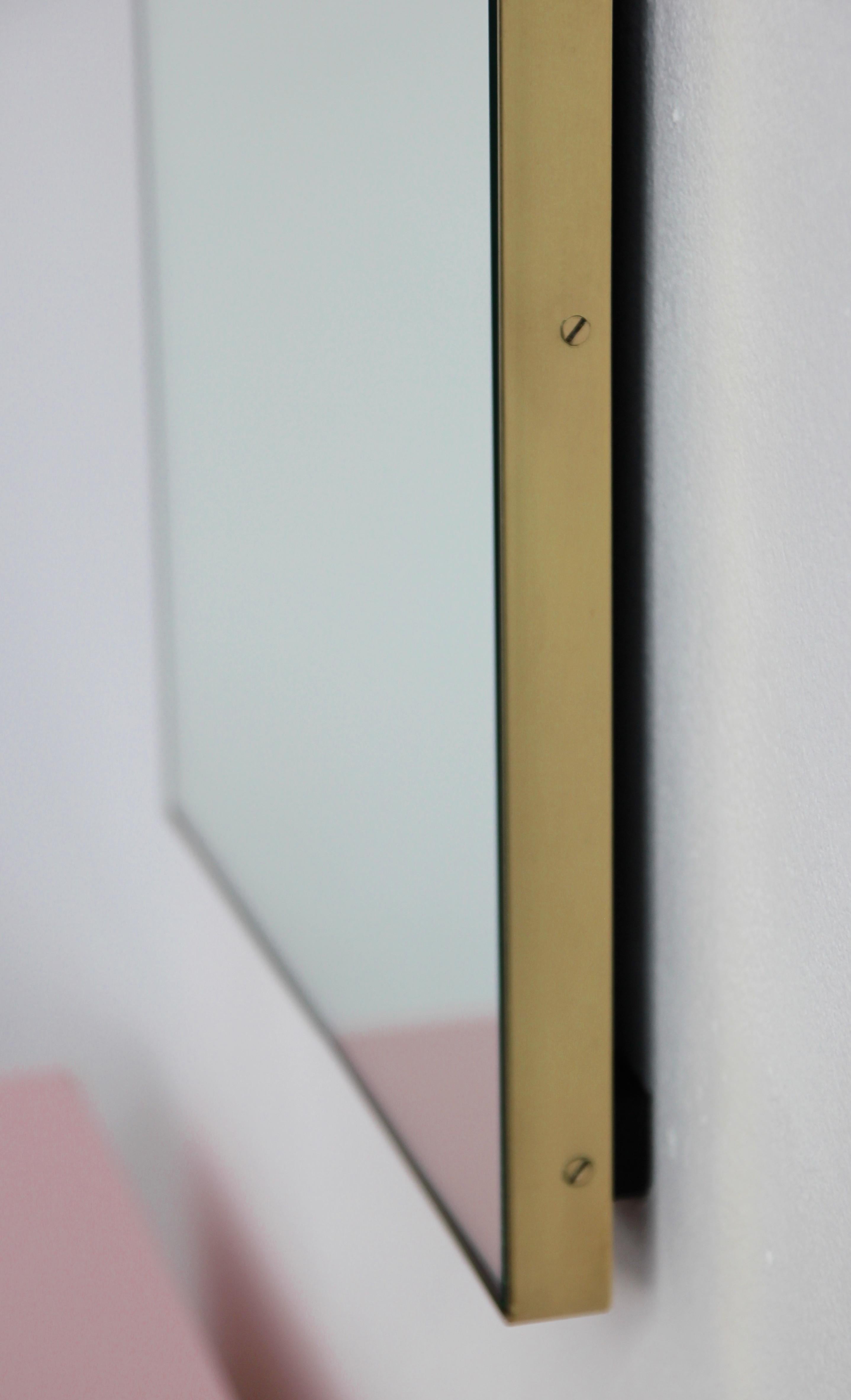 Arcus Bogenförmiger Minimalistischer Spiegel mit Messingrahmen, XL (21. Jahrhundert und zeitgenössisch) im Angebot