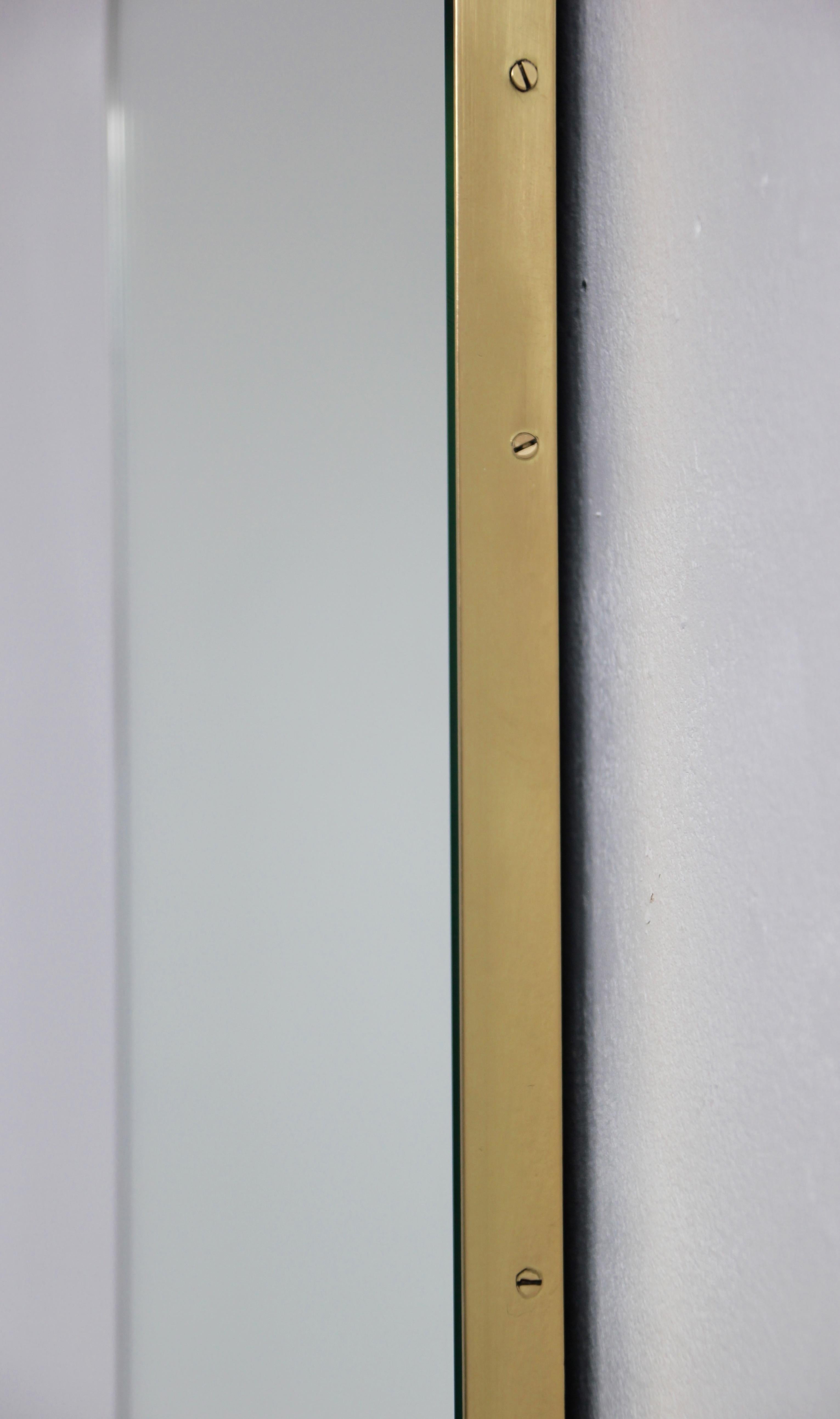 Miroir minimaliste en forme d'arc de cercle Arcus avec cadre en laiton, XL en vente 1