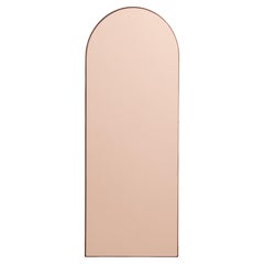 Arcus Arch shaped Rose Gold Modern Bespoke Mirror with Copper Frame, Oversized