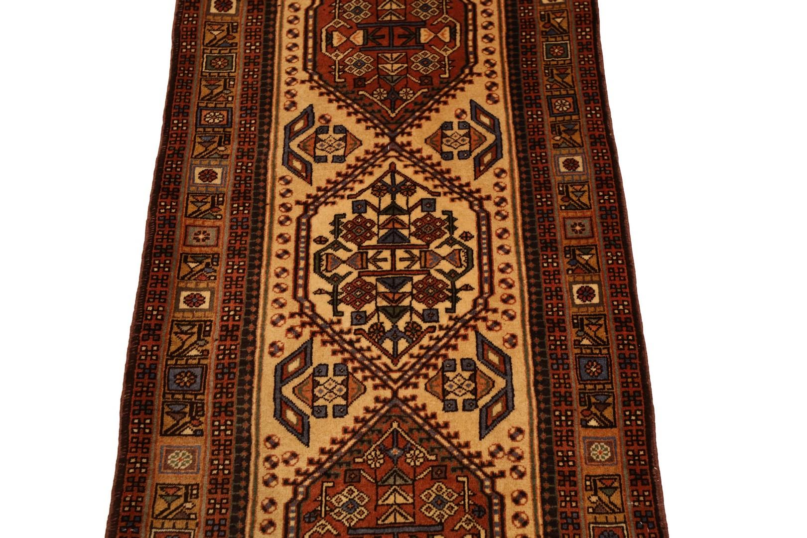 Ardabil Vintage Runner, Twin-Pair  In Good Condition For Sale In New York, NY