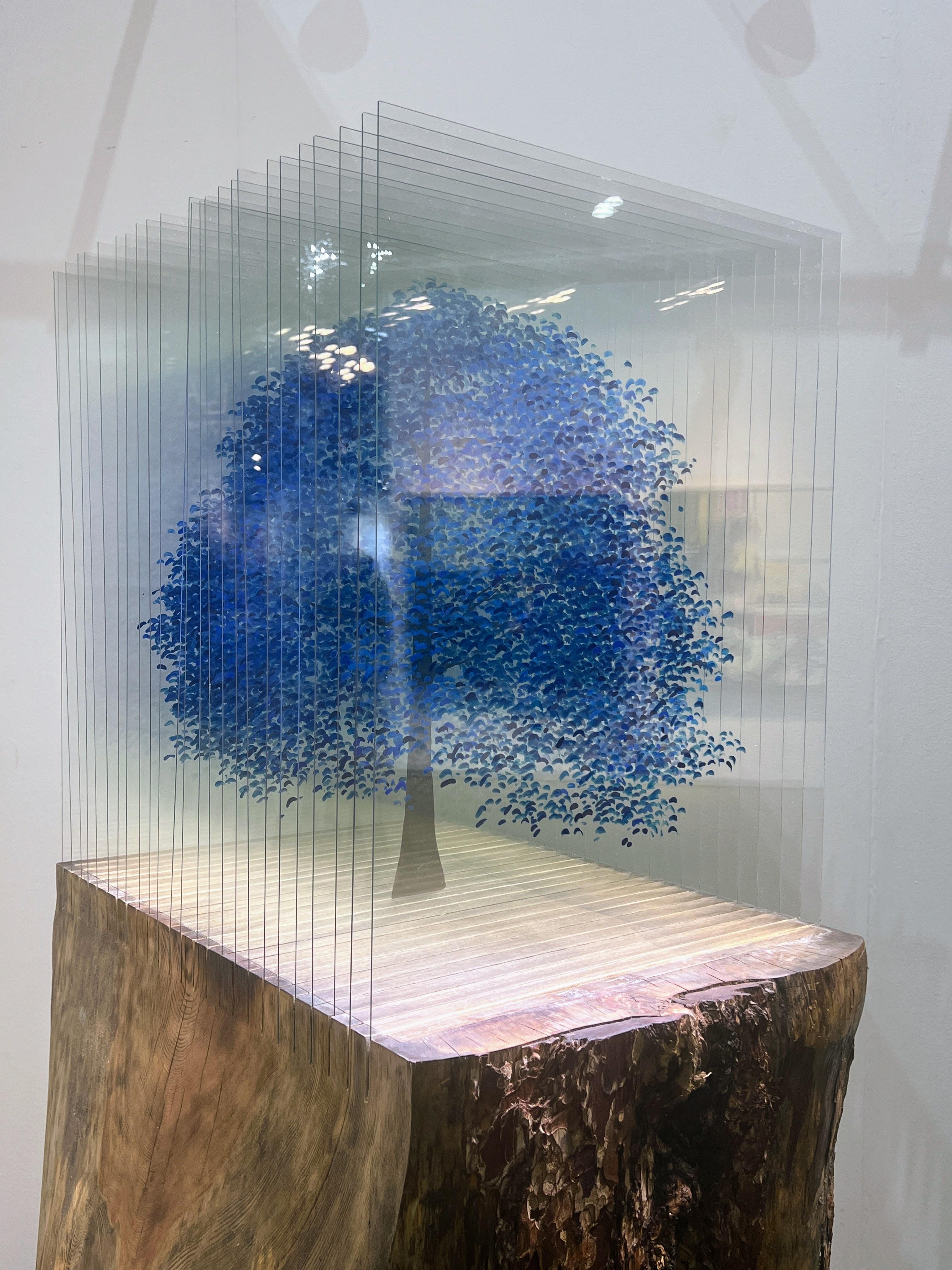 Blue Tree - Sculpture by Ardan Ozmenoglu