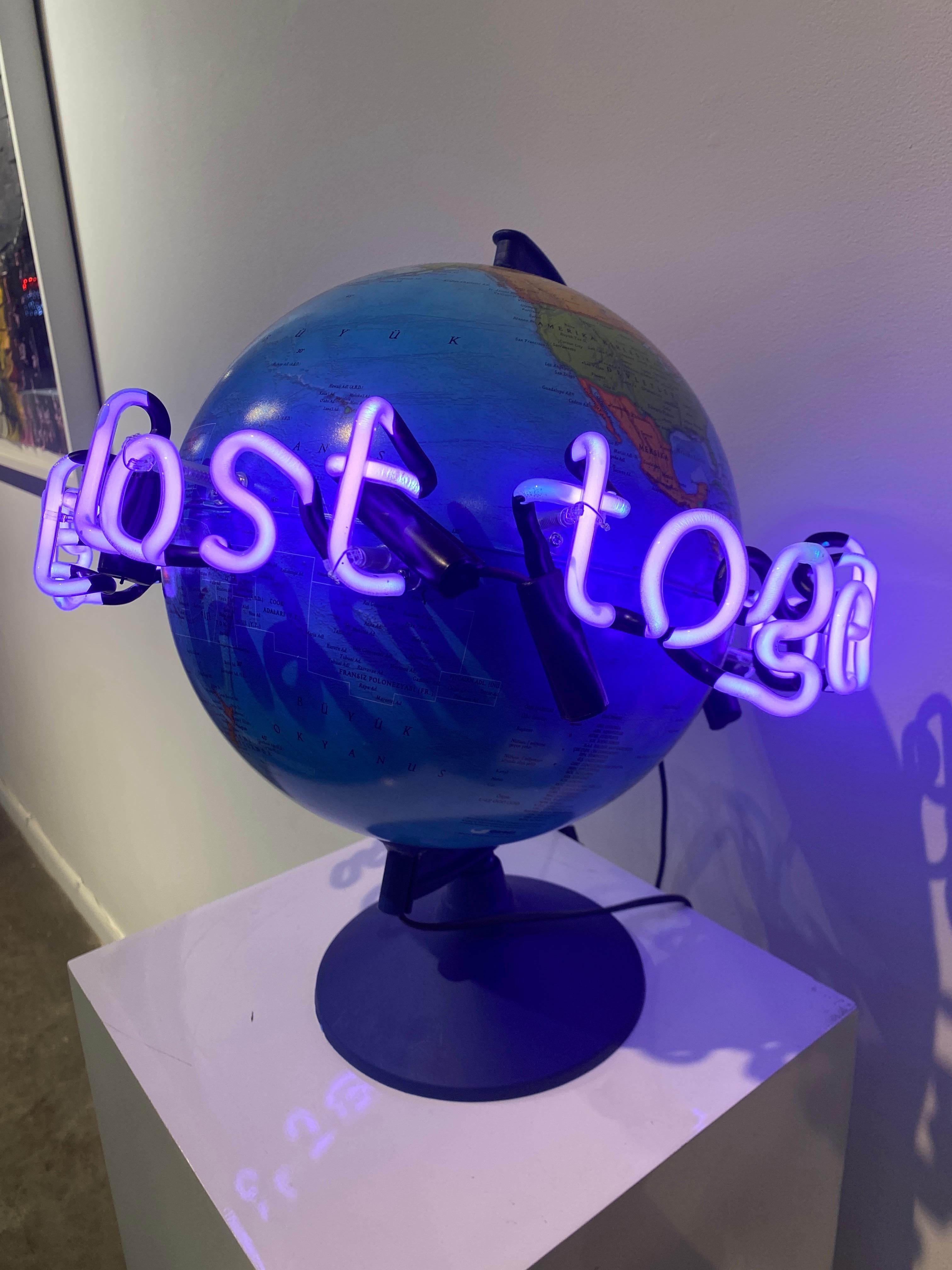 Let's Get Lost Together - Purple Still-Life Sculpture by Ardan Ozmenoglu