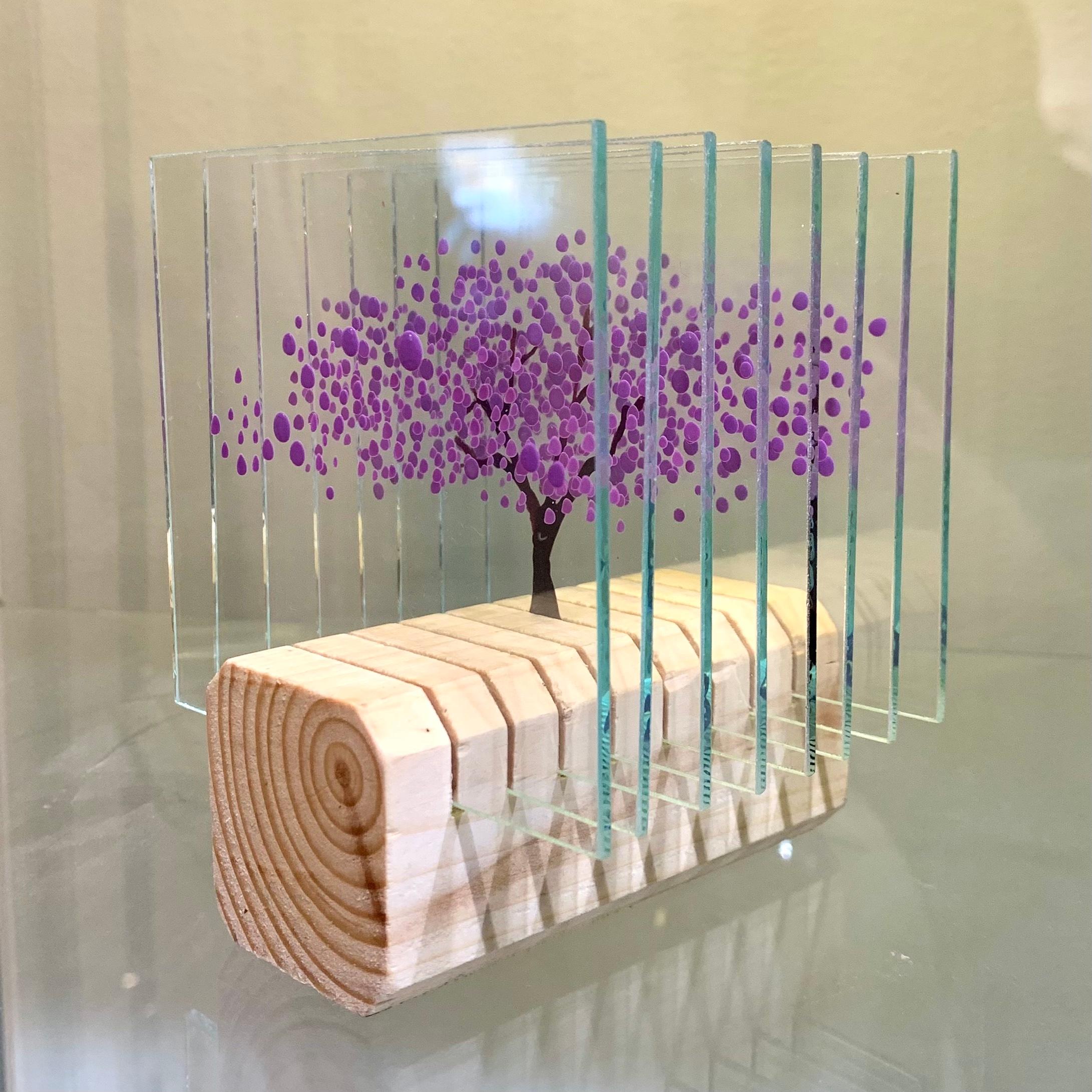 Mini Purple Tree - Sculpture by Ardan Ozmenoglu