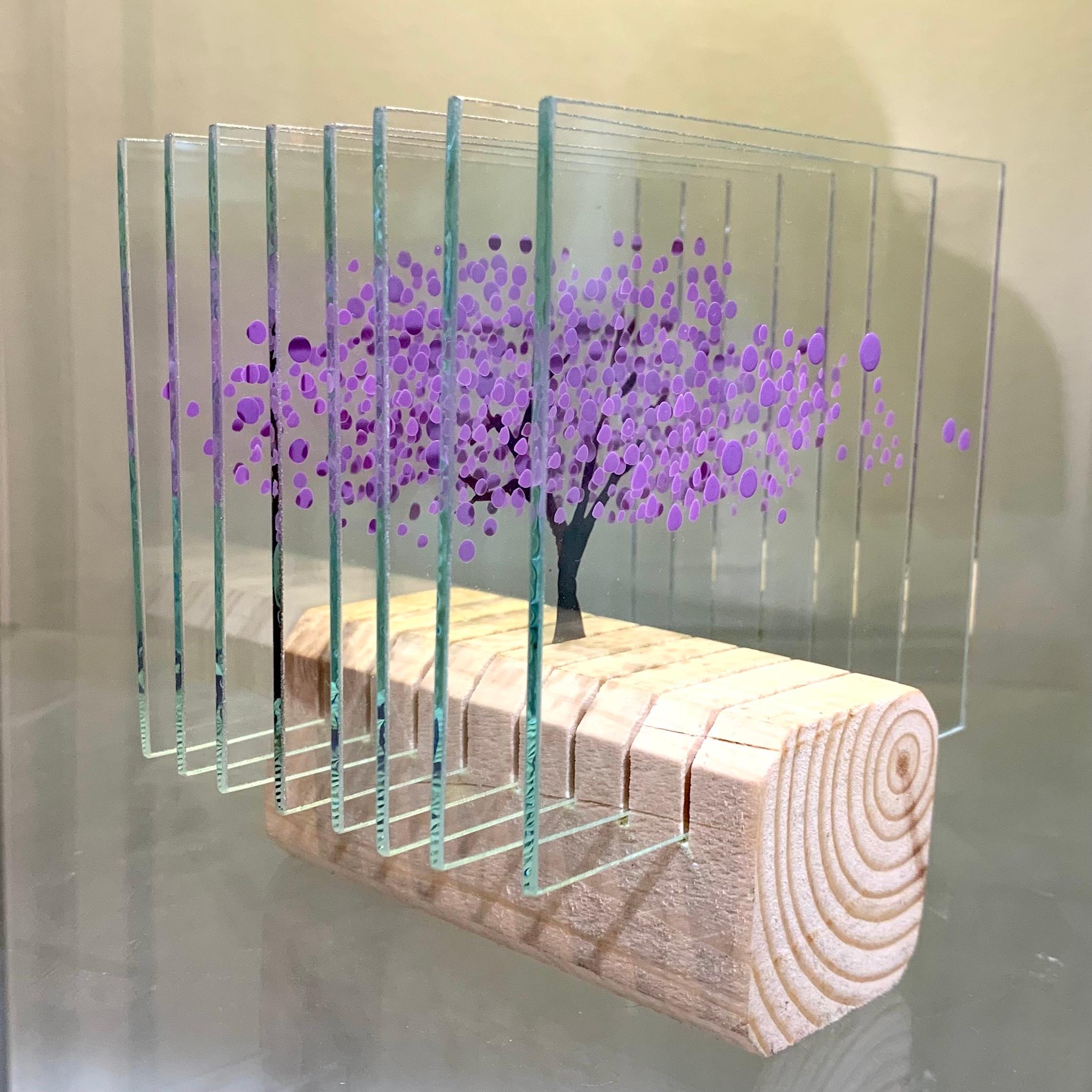 Mini Purple Tree - Contemporary Sculpture by Ardan Ozmenoglu
