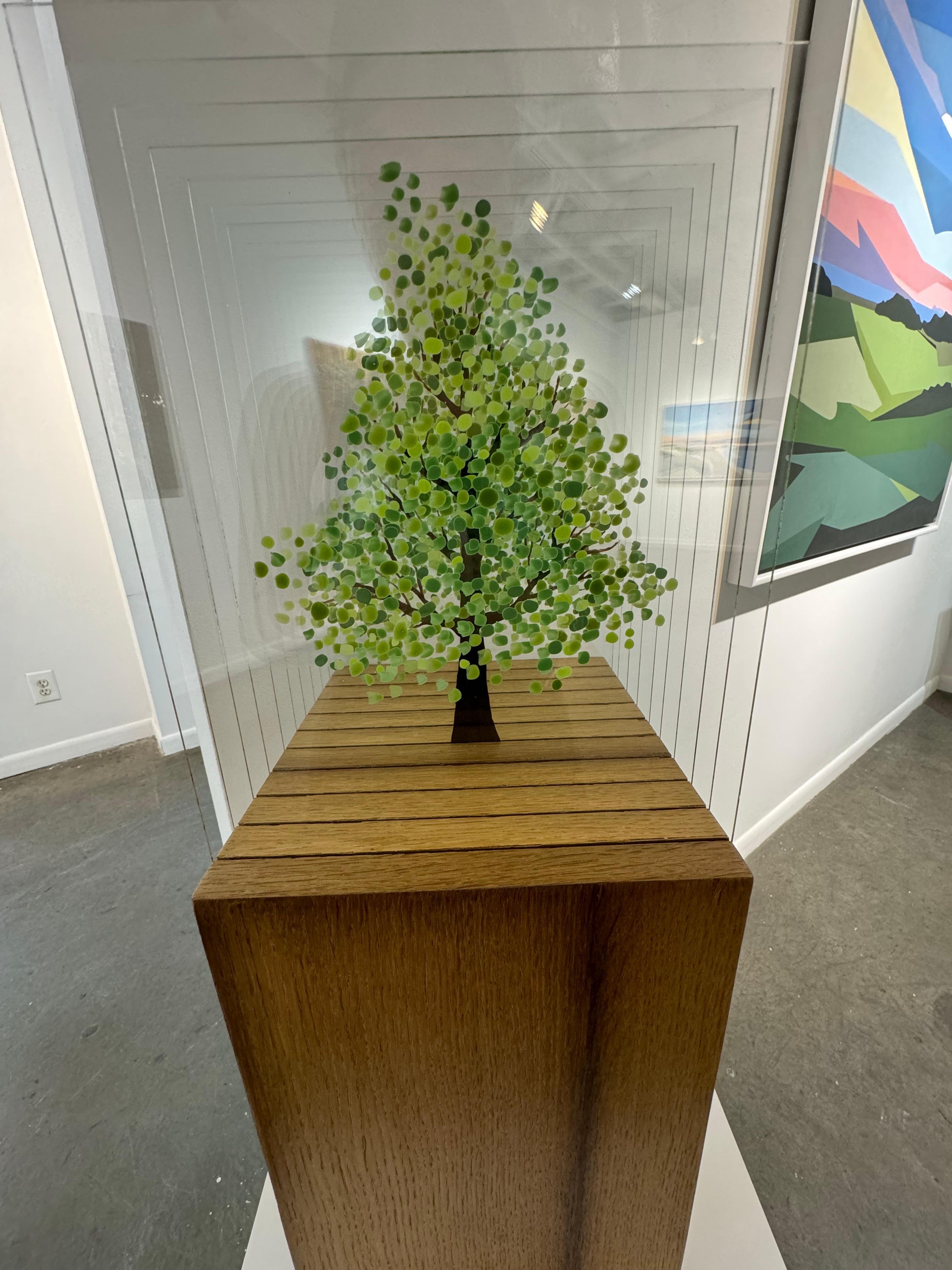 Grüner Baum B – Sculpture von Ardan Özmenoğlu