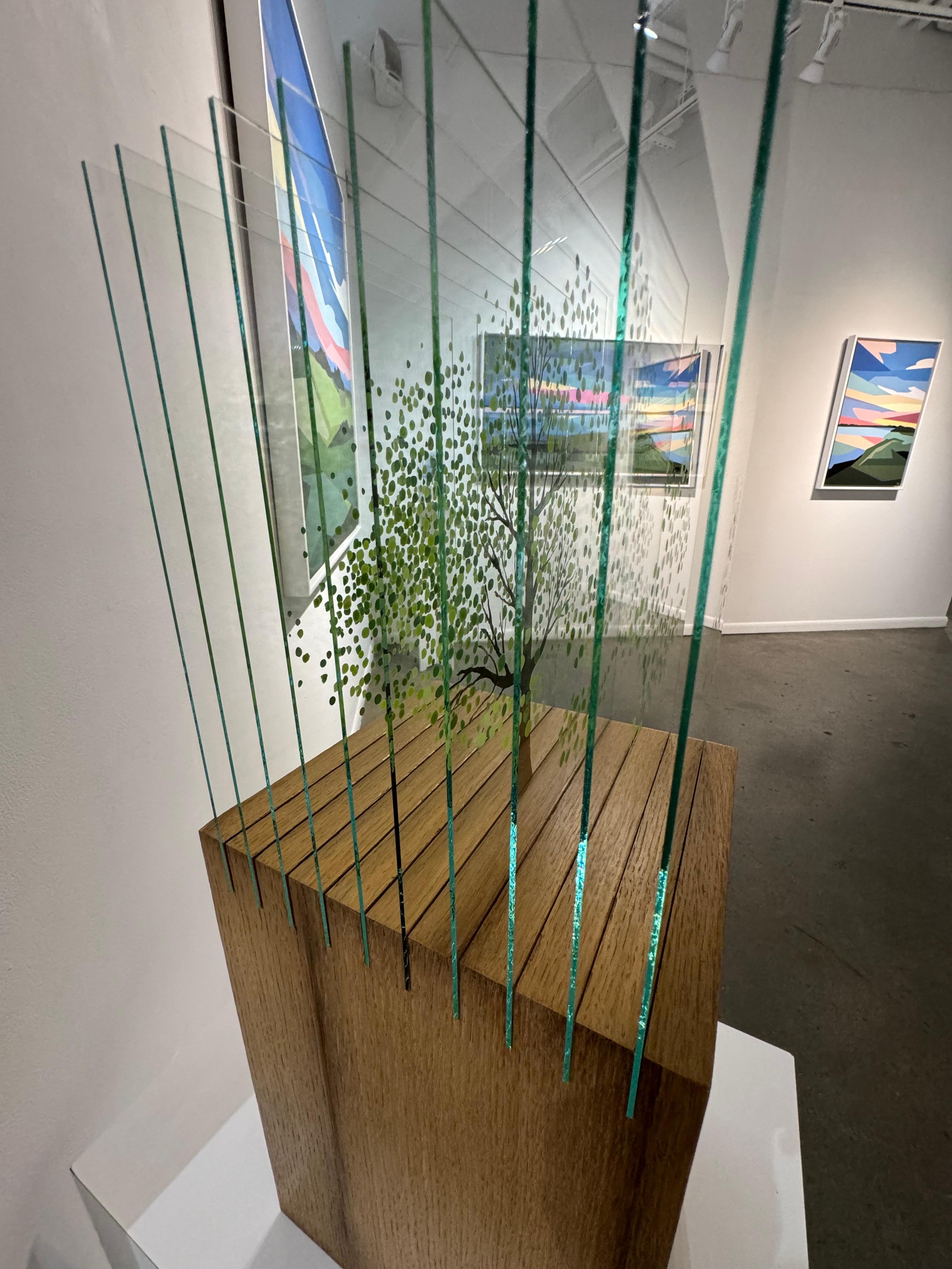 Grüner Baum B (Grau), Still-Life Sculpture, von Ardan Özmenoğlu