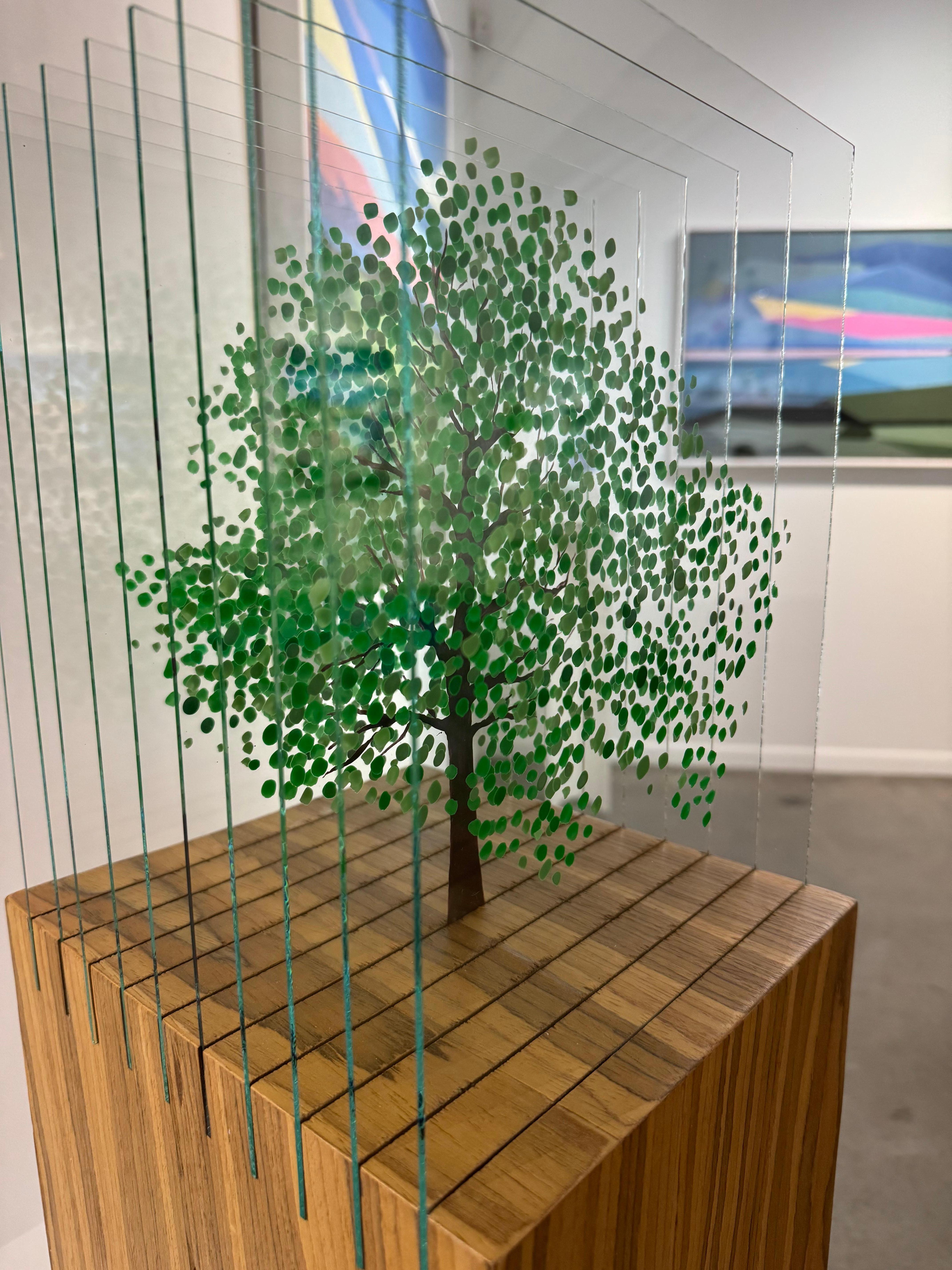 Green Tree C - Gray Abstract Sculpture by Ardan Özmenoğlu