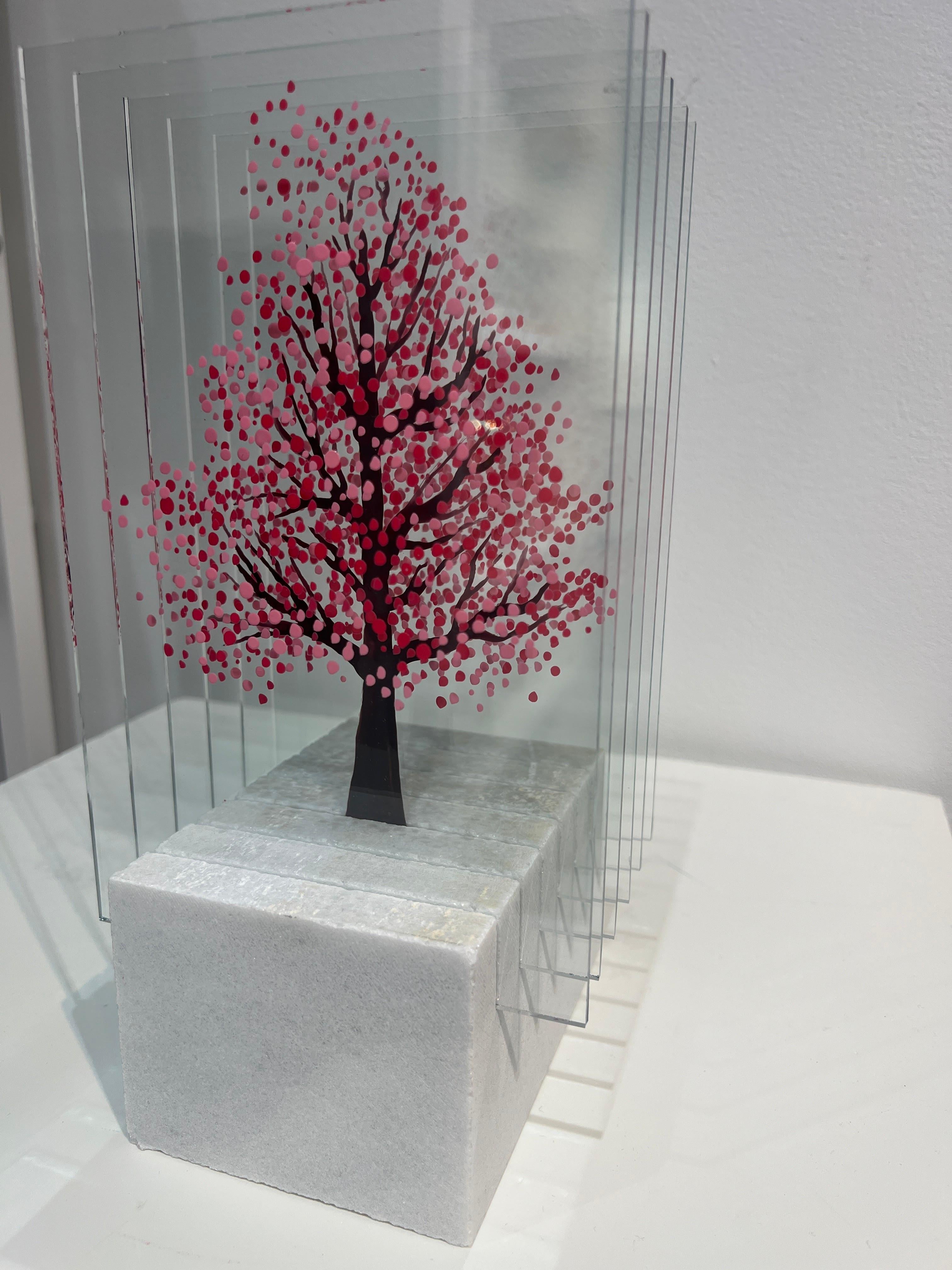 Marble Cherry Blossom - Abstract Sculpture by Ardan Özmenoğlu