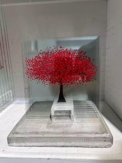 Red Tree on a Stand