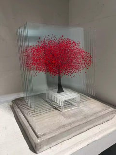 Red Tree on a Stand
