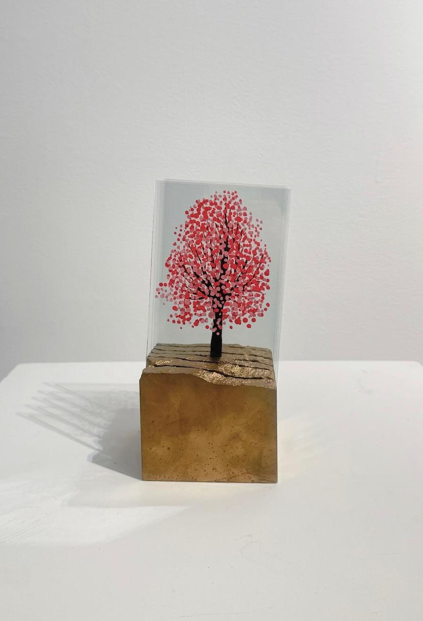 Rosa inclinato - Sculpture di Ardan Özmenoğlu