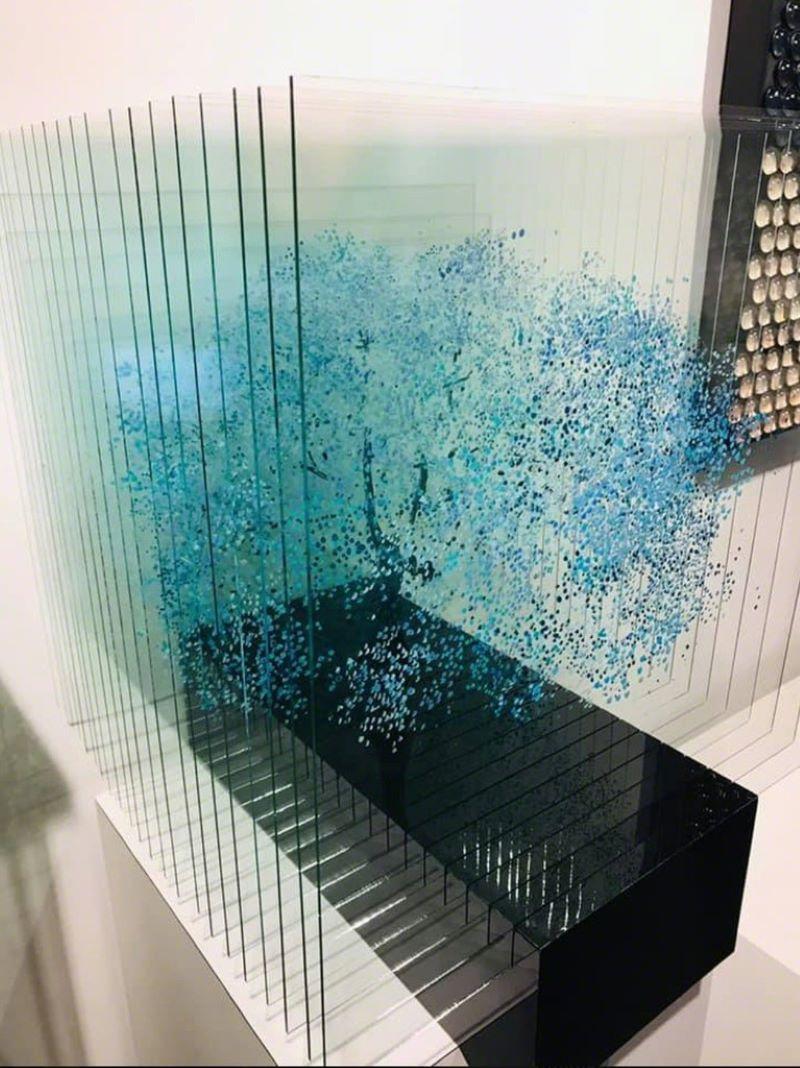 Abstract Sculpture Ardan Özmenoğlu90 - arbres bleus III