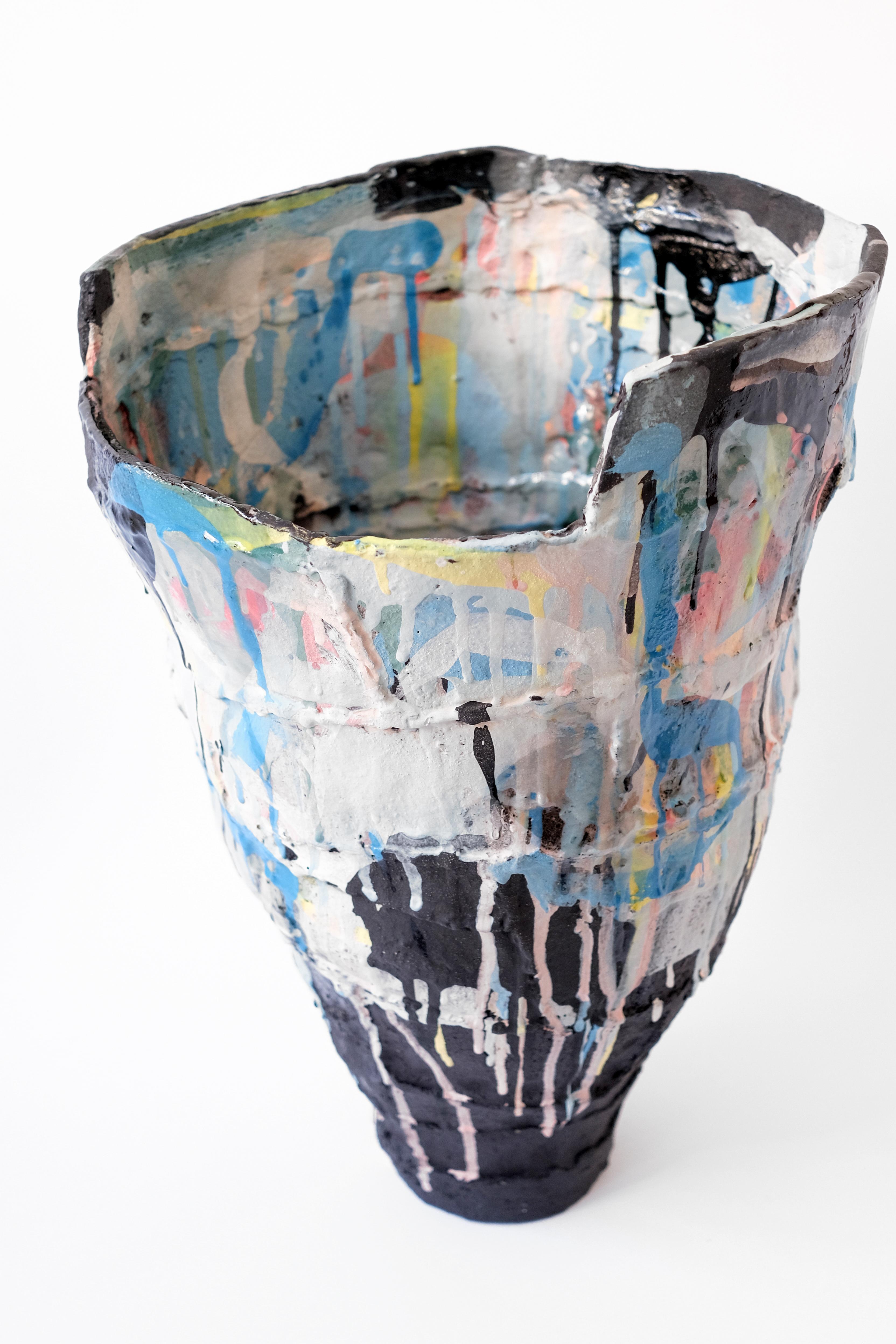 Clay Ardea Cinerea Vase by Elke Sada For Sale