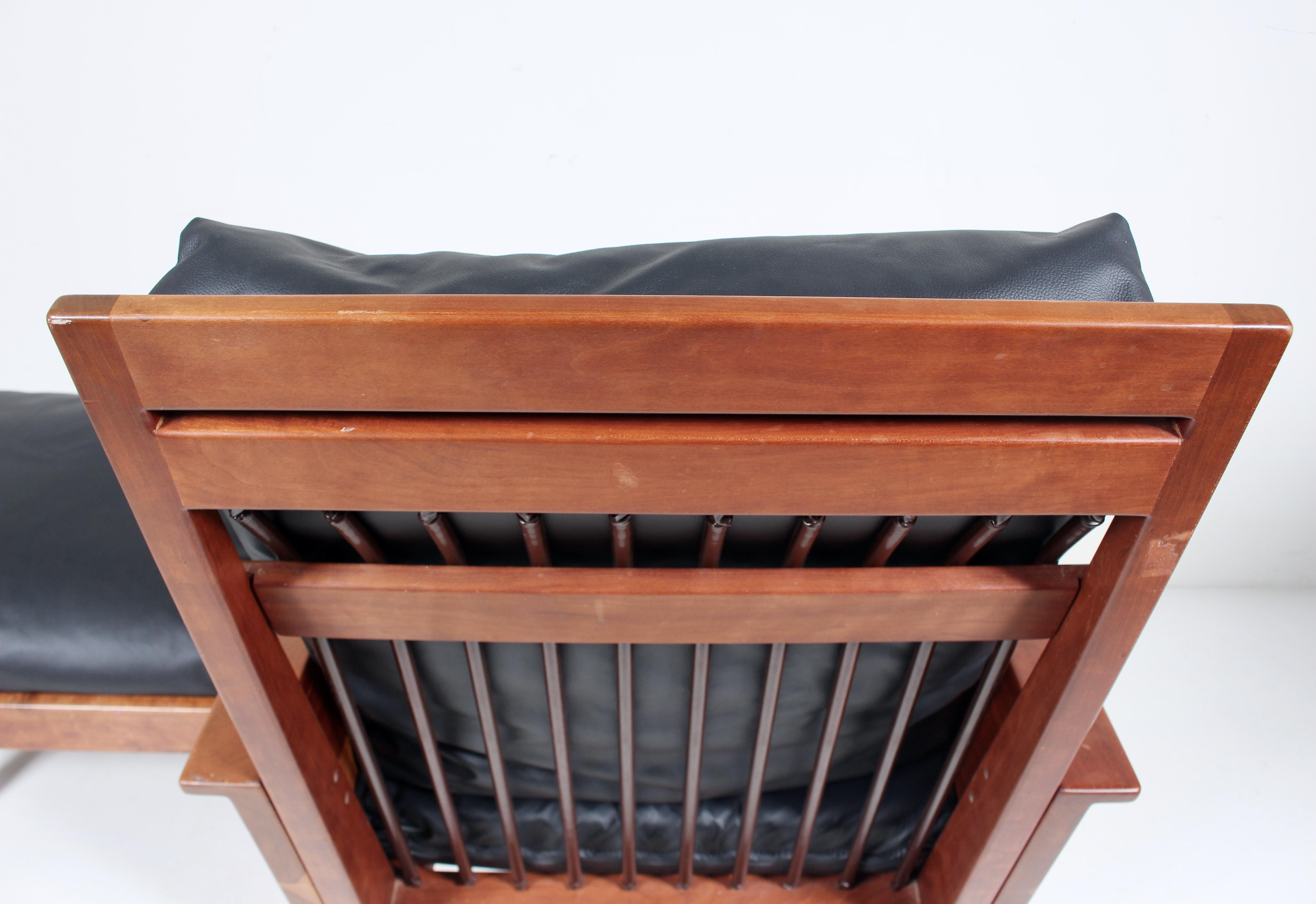 Tissu Ensemble chaise longue et pouf à dossier haut et coussiné Arden Riddle, 1969 en vente