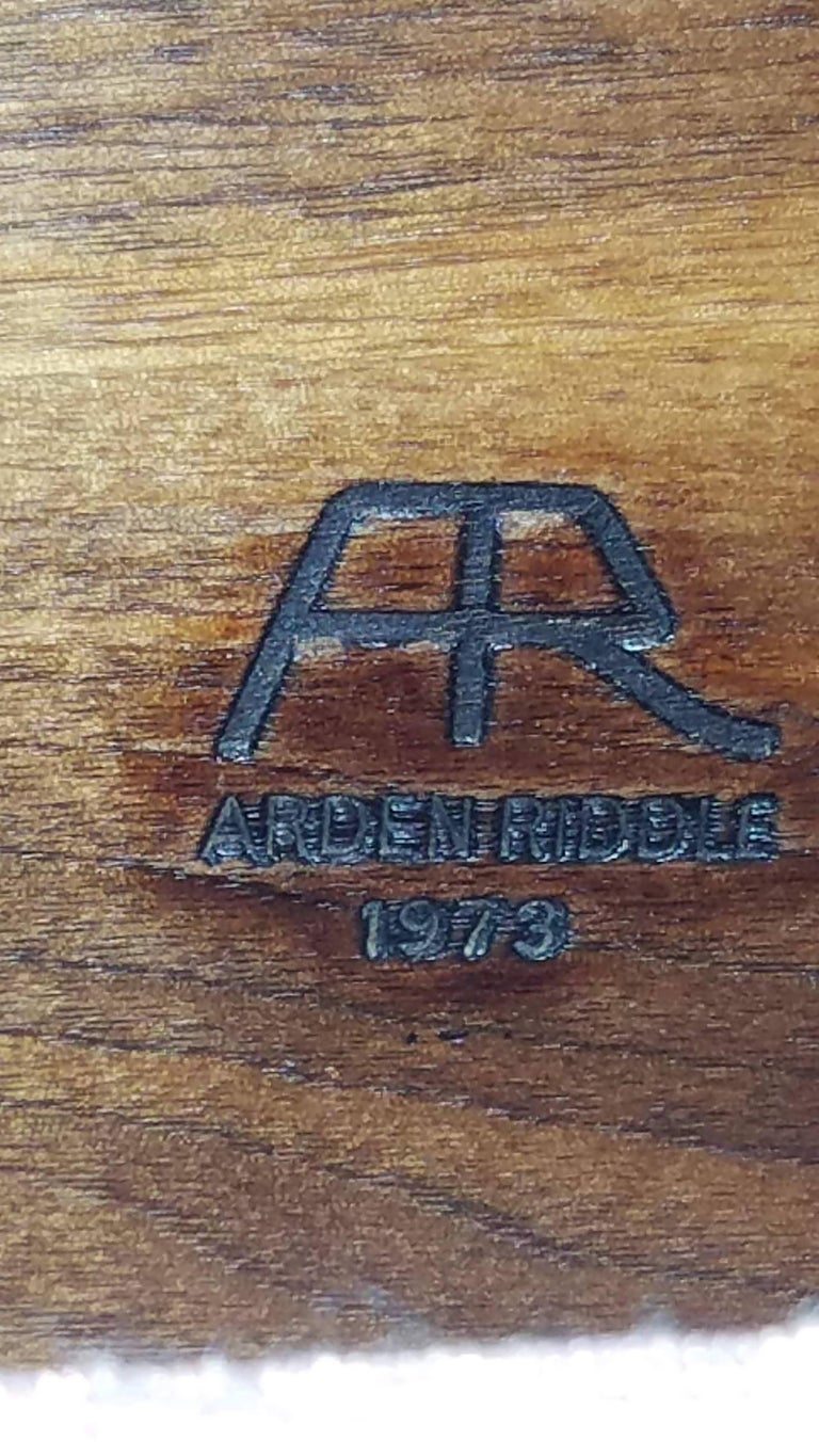 Arden Riddle Rolling Swivel Walnut Studio Craft Armchair, 1973 For Sale ...