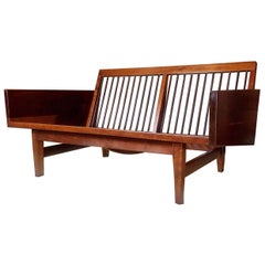 Arden Riddle Handcrafted Walnut Settee, 1971