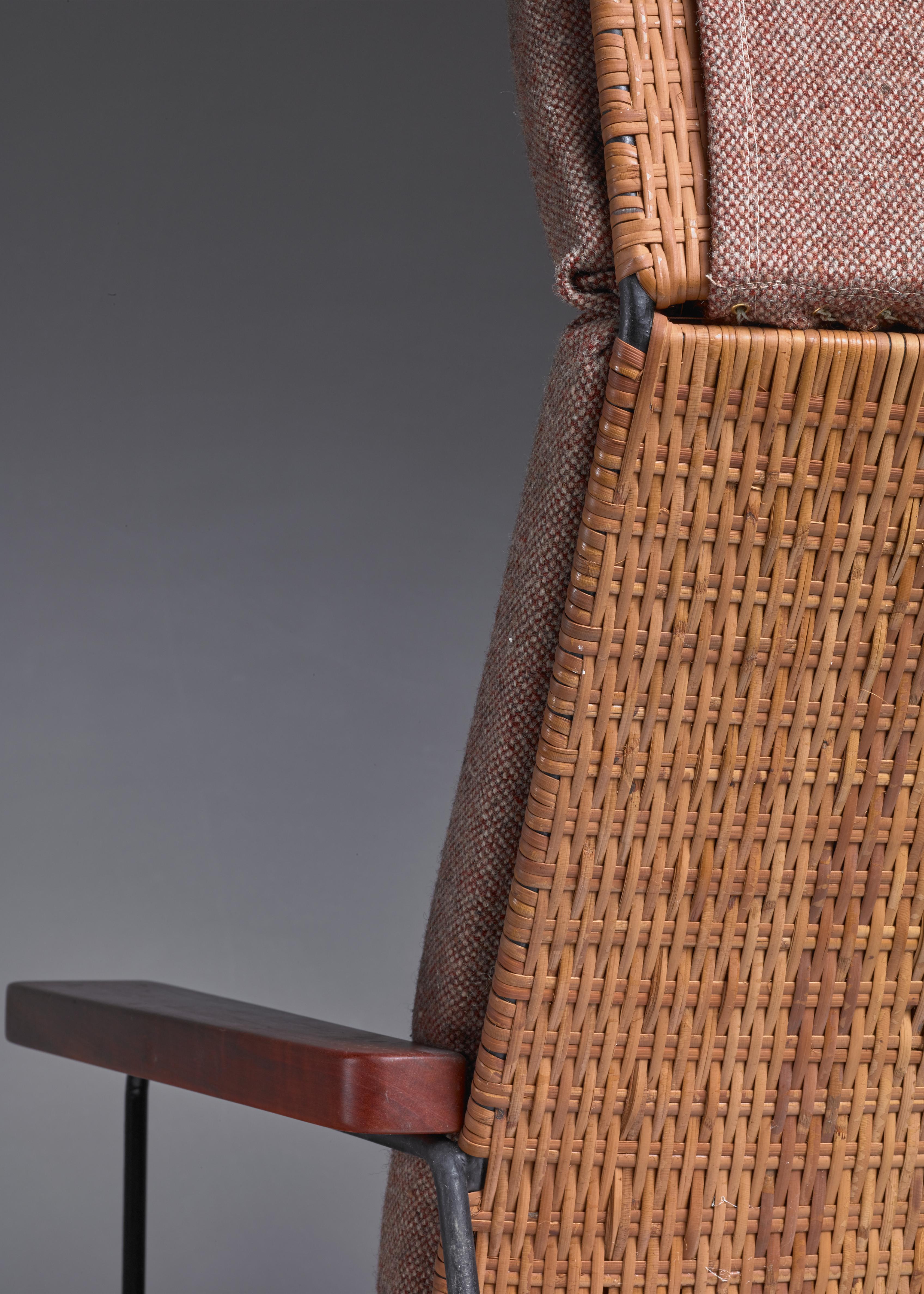 Mid-20th Century Arden Riddle Lounge Chair with Ottoman, US, 1960s For Sale