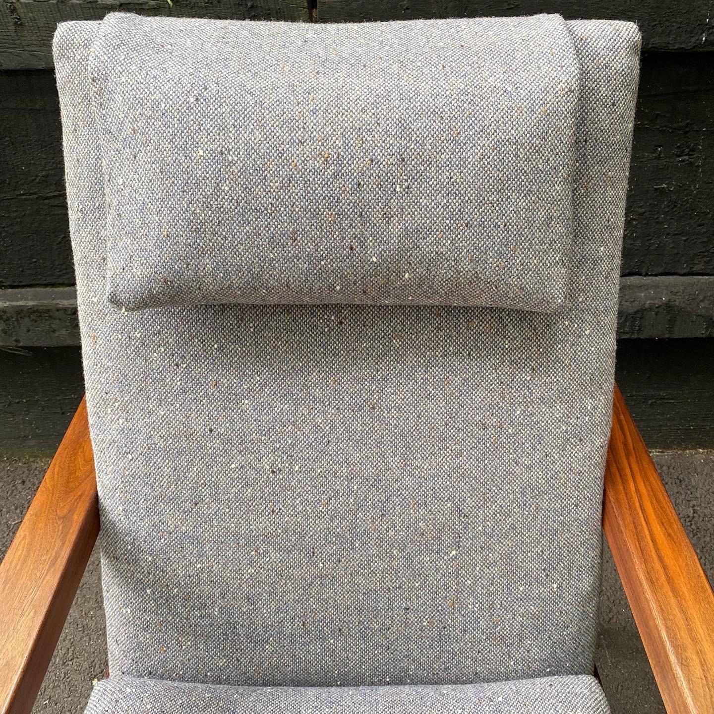 Mid-Century Modern Arden Riddle Studio Craft solid walnut adjustable lounge chair, ca. 1960's