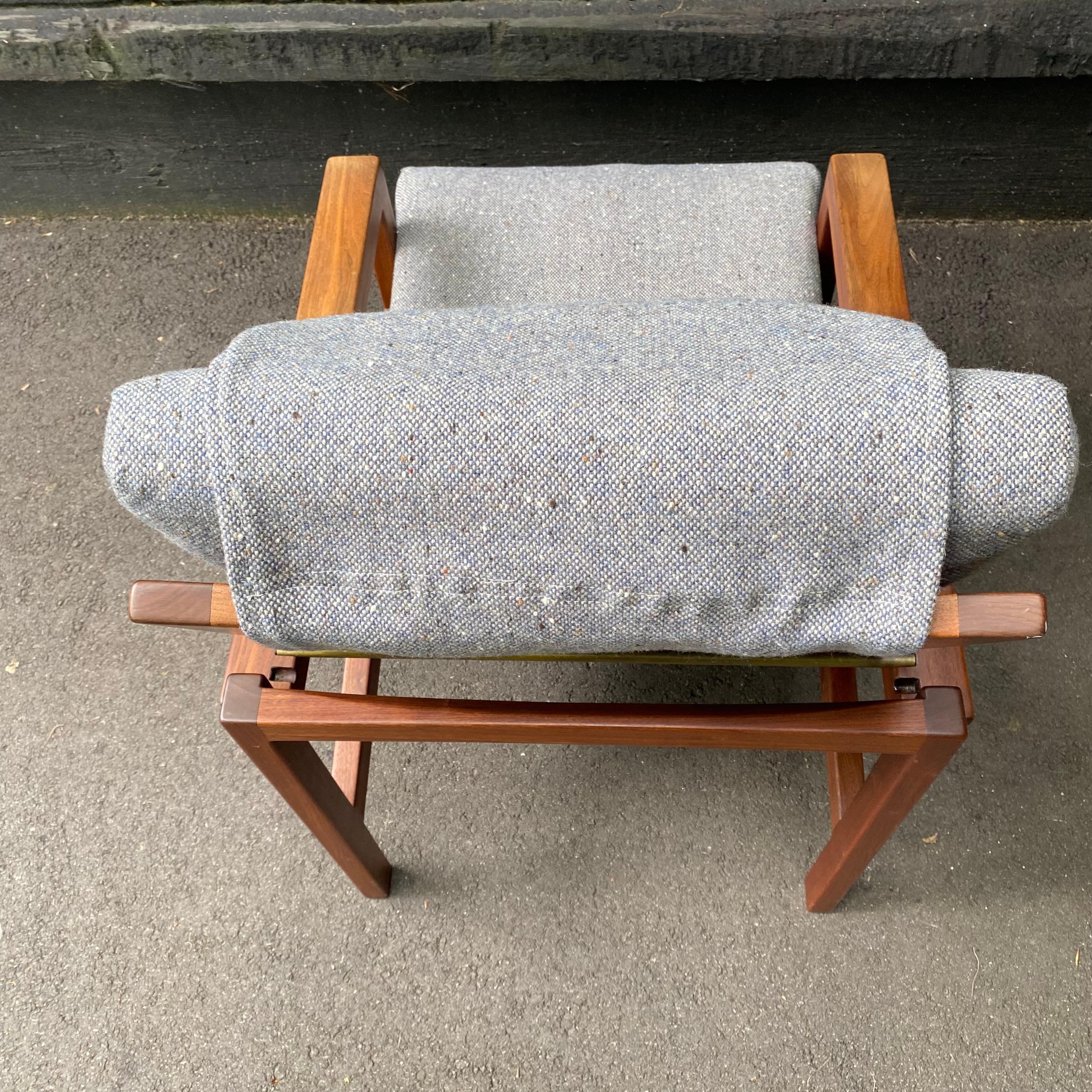 Arden Riddle Studio Craft solid walnut adjustable lounge chair, ca. 1960's 2