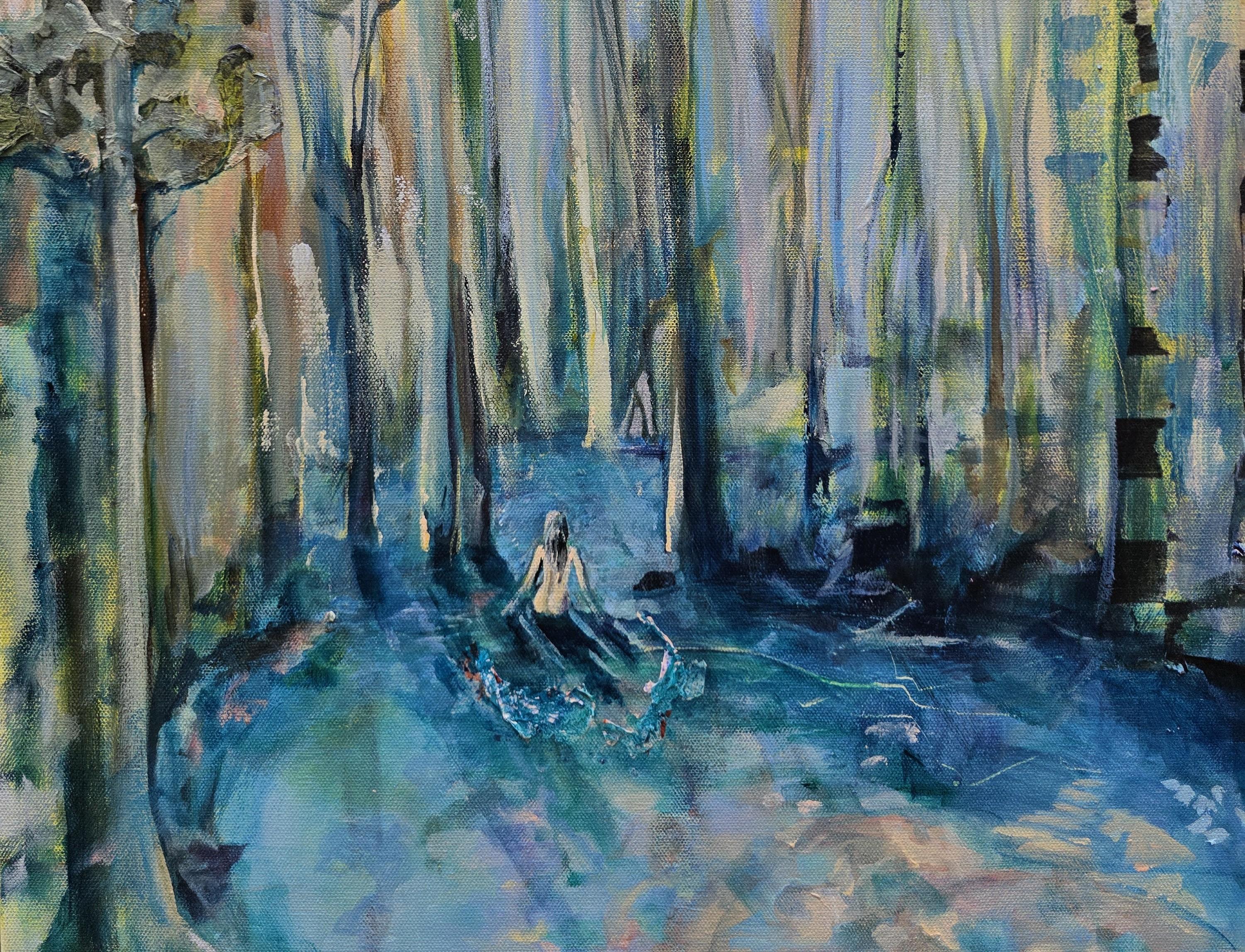 L'art du bain de forêt, peinture originale en vente 1