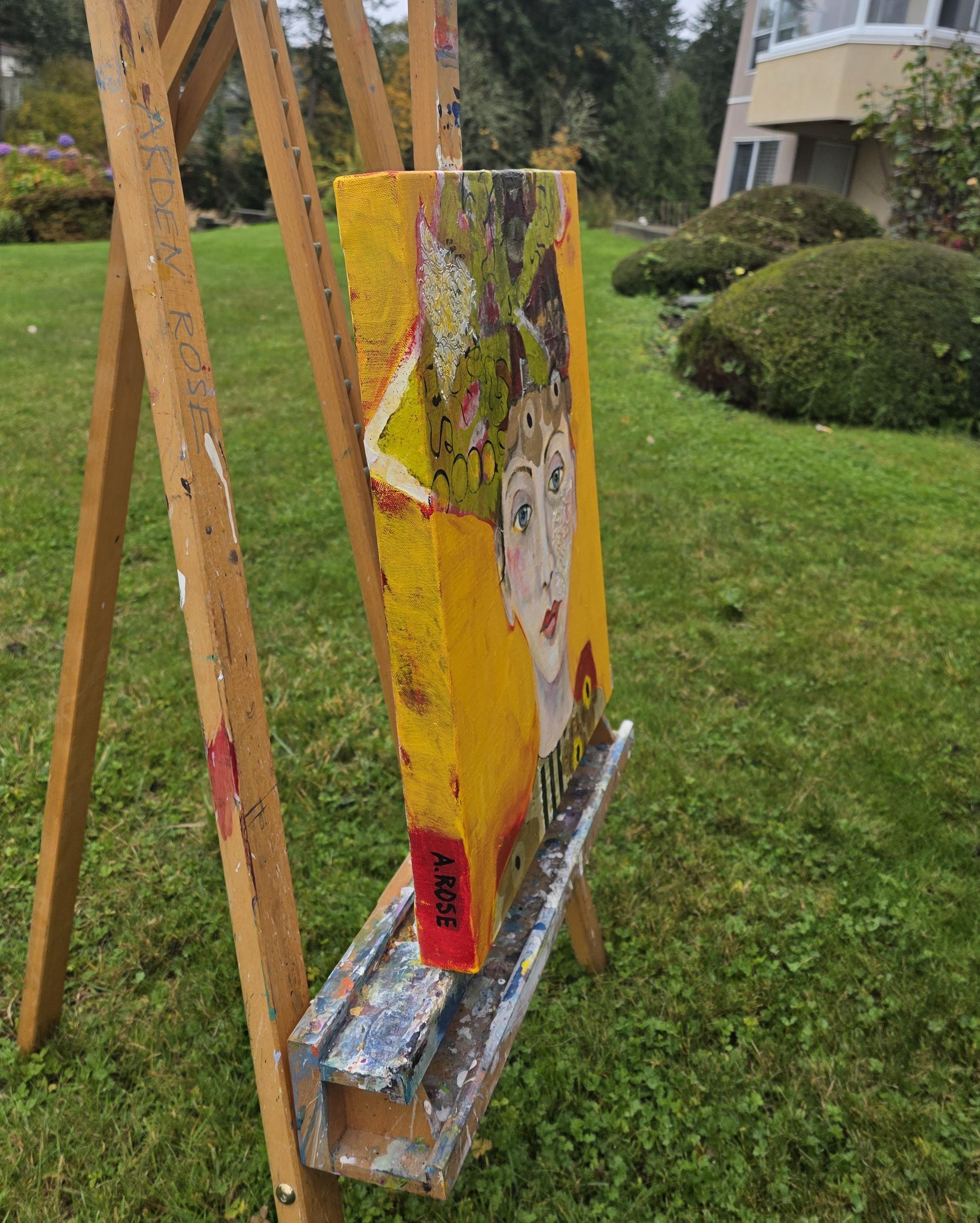 Der Narr, Originalgemälde (Zeitgenössisch), Mixed Media Art, von Arden Rose