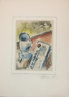 Caffè / Coffee -  Lithograph by Ardengo Soffici - 1960s