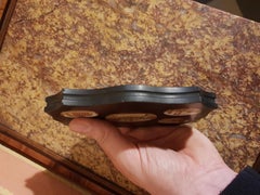 Ardesia Paperweight with Micromosaic Roman Views Gran Tour, 1850s