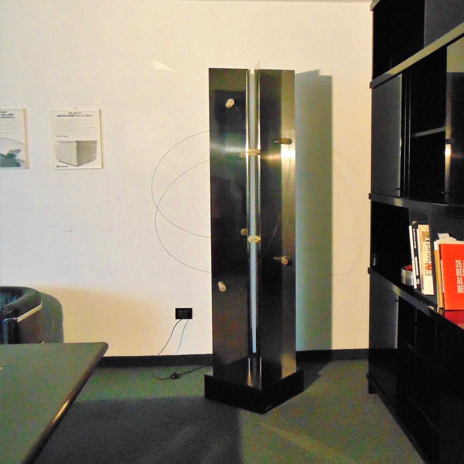 ARDITI BT4 1972 Lámpara Radical, Acabado en Acero Original, Luces Móviles en venta 6