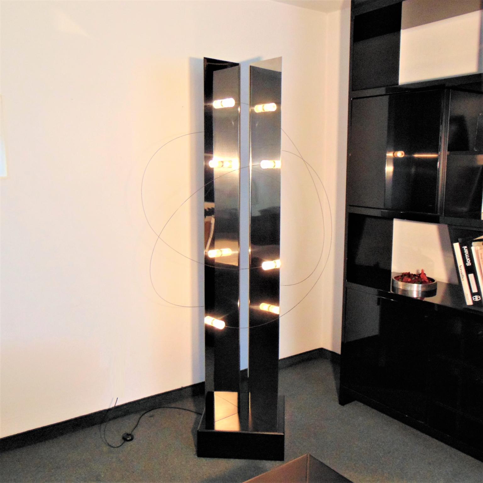 ARDITI BT4 1972 Lámpara Radical, Acabado en Acero Original, Luces Móviles finales del siglo XX en venta