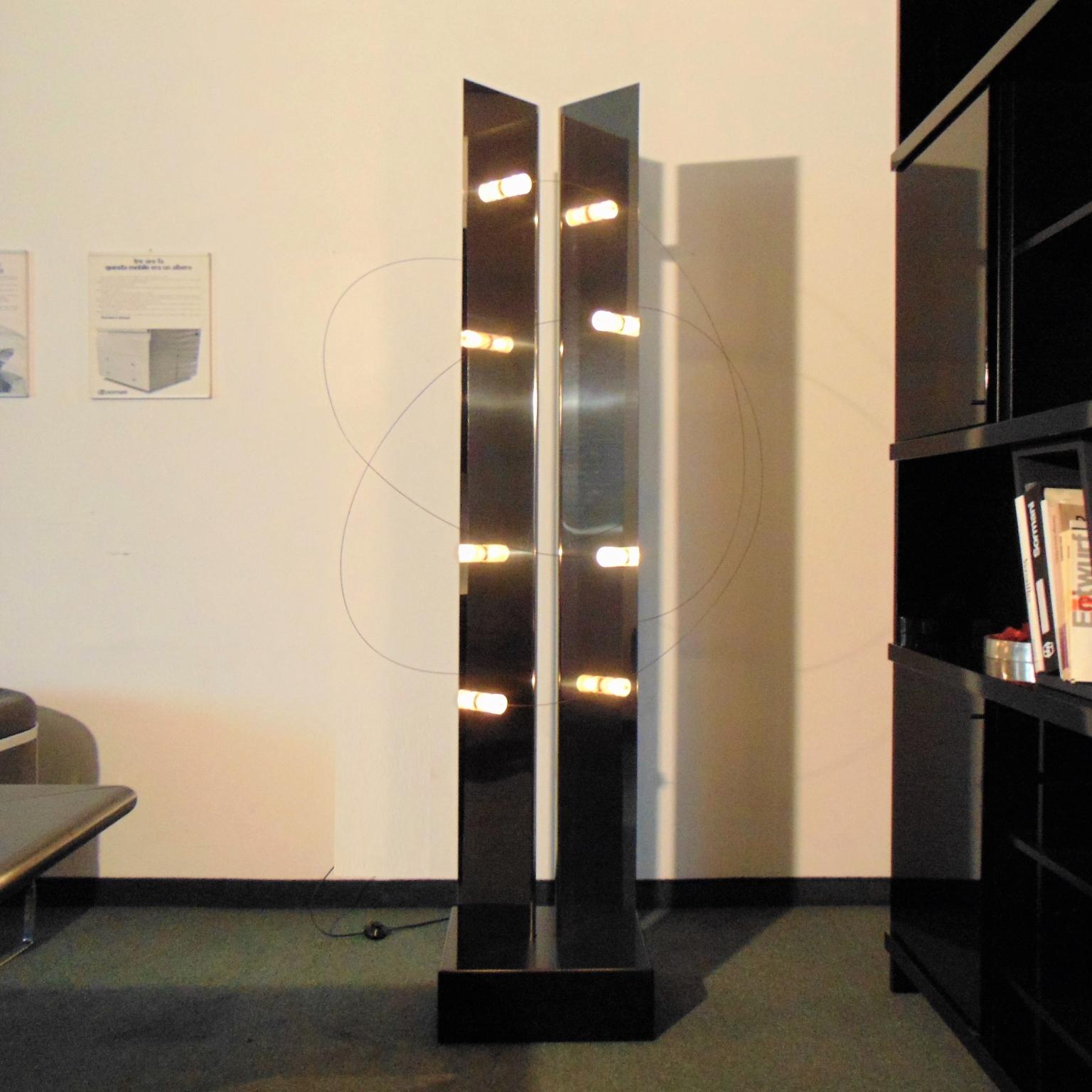 ARDITI BT4 1972 Lámpara Radical, Acabado en Acero Original, Luces Móviles Acero inoxidable en venta