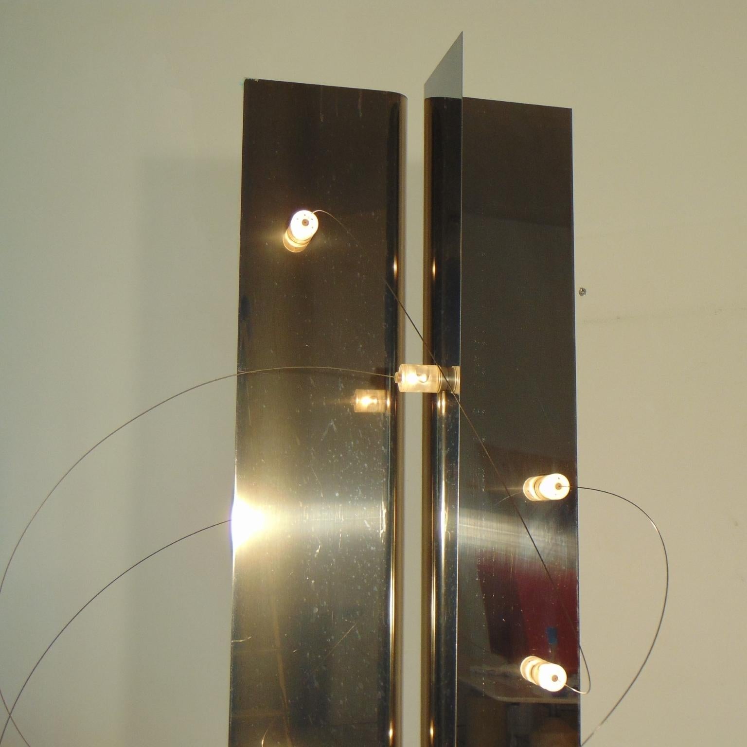 A.R.D.I.T.I. Chromed Steel Floor Lamp BT4 Low Voltage, 1971 Sormani Nucleo Italy 1