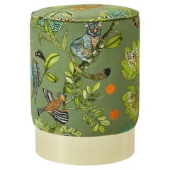 Ottoman/Pouf-Ardmore Camp Critters Velvet Delta