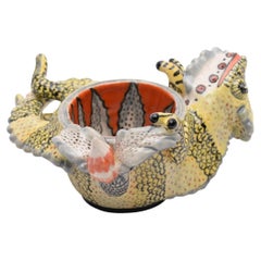 Ardmore Ceramic Chameleon Egg Cup, hand made in South Africa