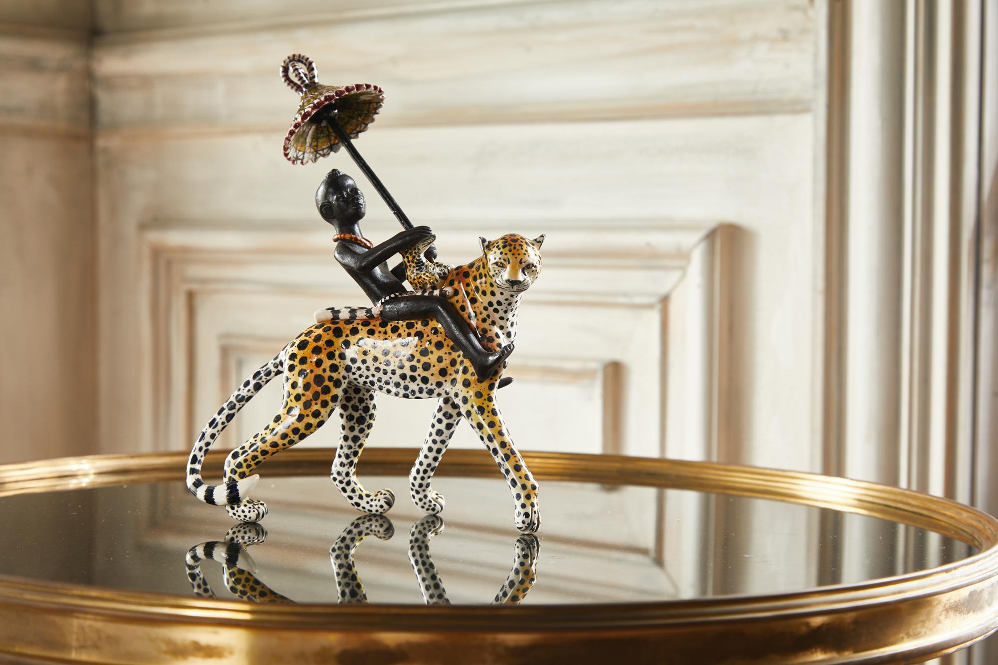 Sub-Saharan African Ardmore Ceramic Cheetah Rider