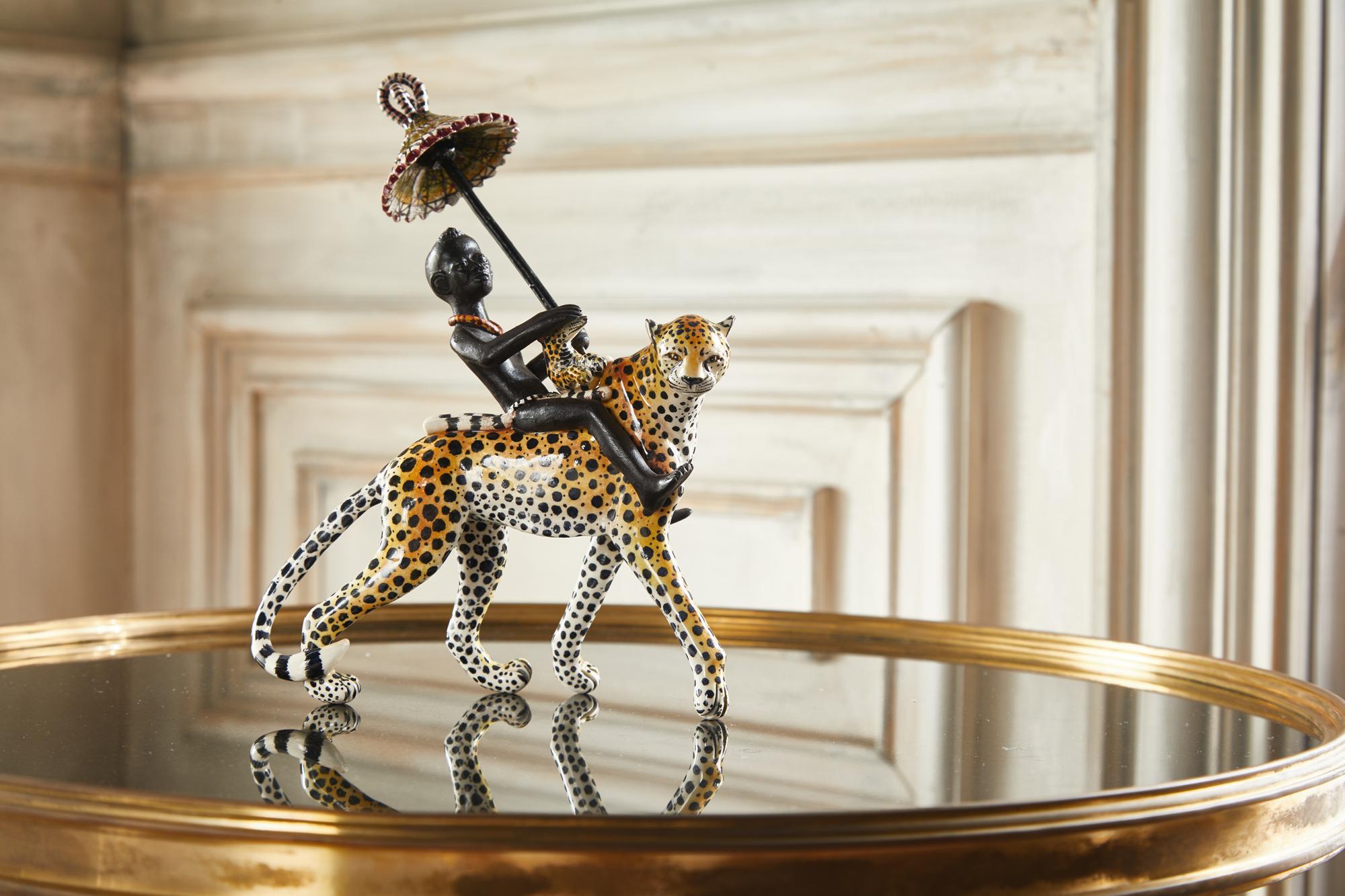 Ardmore Ceramic Cheetah Rider In New Condition In Jersey City, NJ