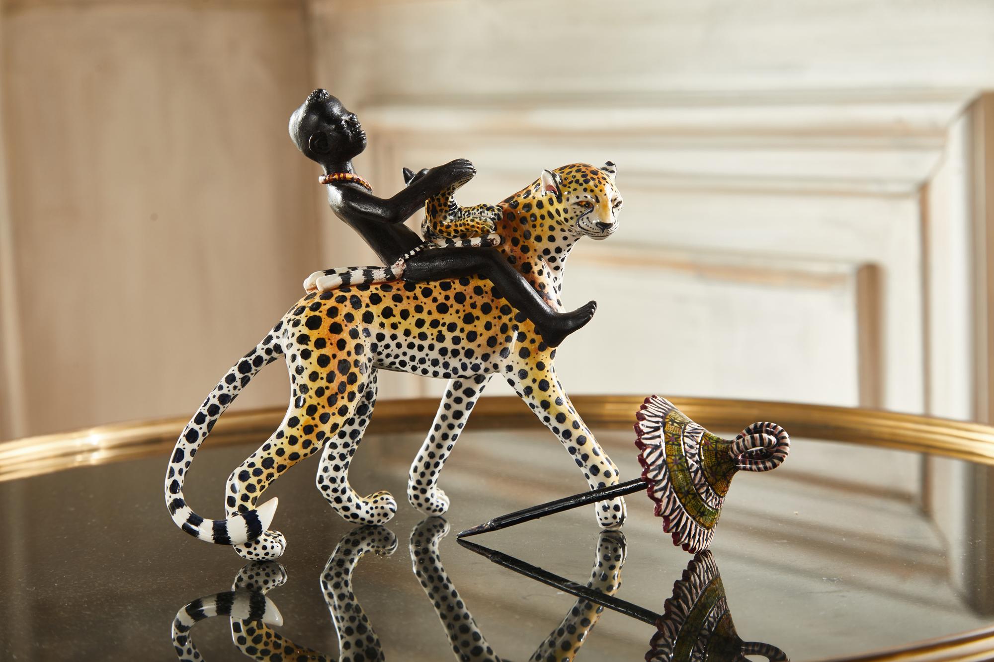 Ardmore Ceramic Cheetah Rider 1