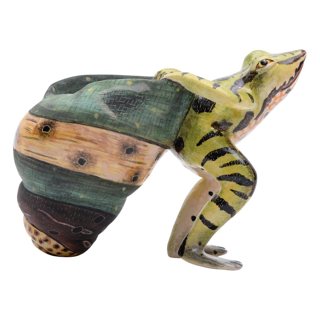 Moderne Grenouille en céramique Ardmore, fabriquée à la main en Afrique du Sud en vente