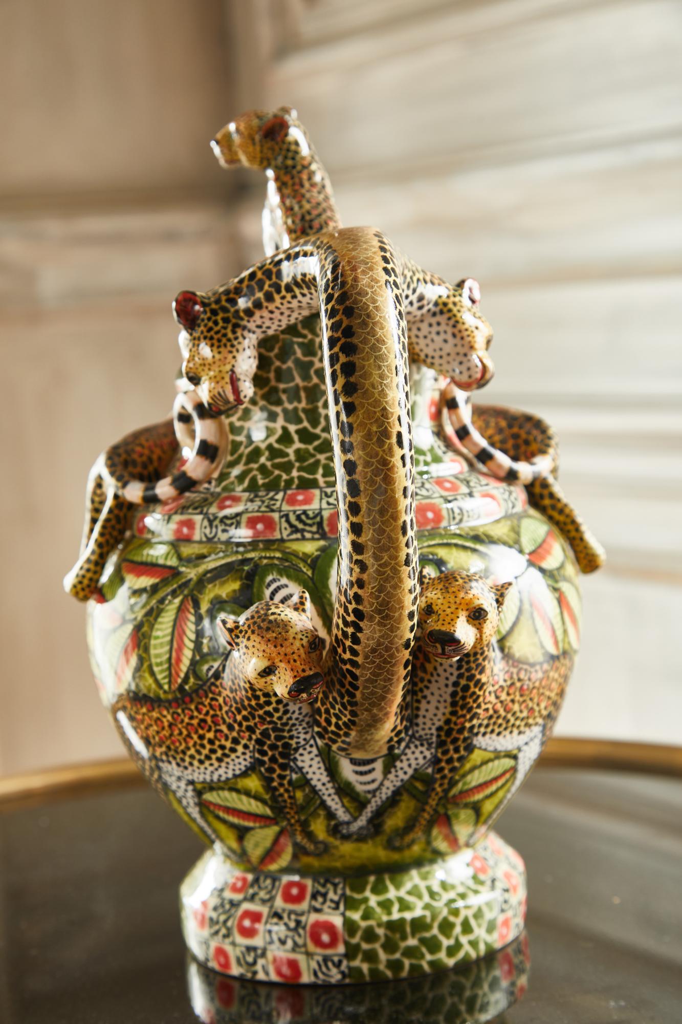 Contemporary Ardmore Ceramic Leopard Teapot
