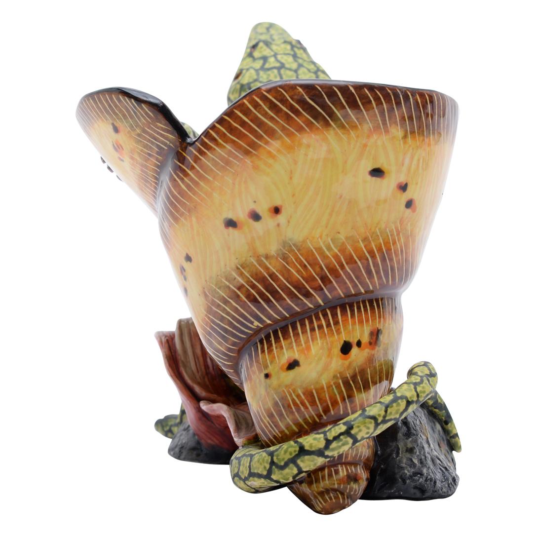 South African Ardmore Ceramic Lizard Vase, hand made in South Africa For Sale