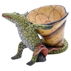 Vintage Ardmore Ceramic Lizard Vase, hand made in South Africa